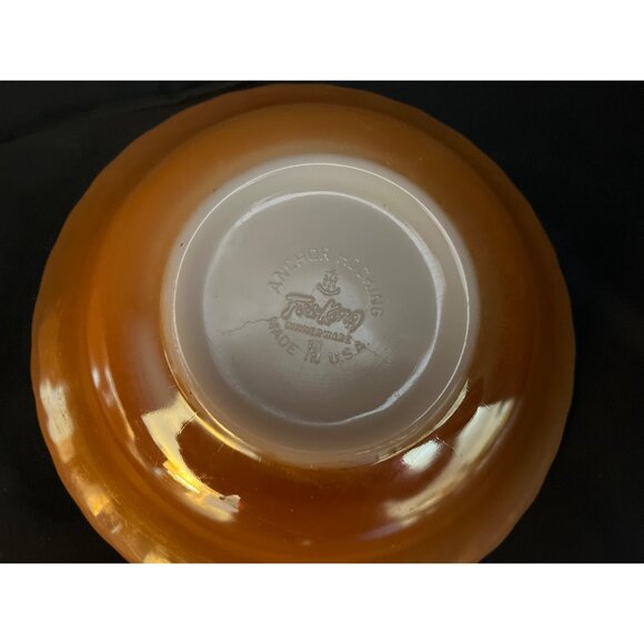 Fire King Anchor Hocking Peach Luster Serving Bowls Set of 2 - Picture 4 of 6